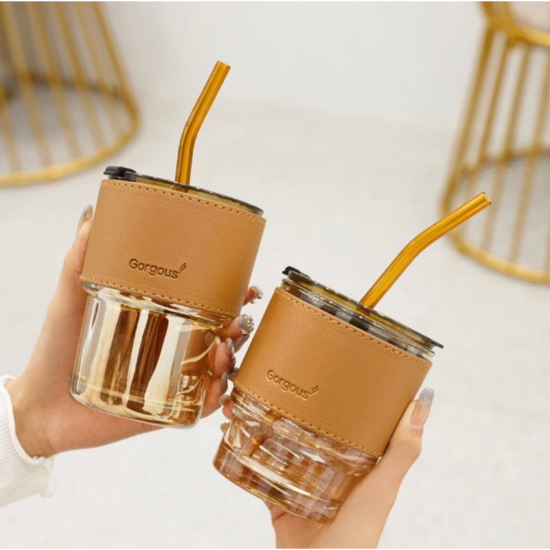 Tumbler Botol Gelas Kaca 450ml No Garansi