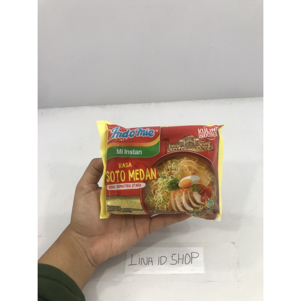 

Indomie Mi Instan Rasa Soto Medan isi40 Khas Sumatera Utara / Lengkap dengan Minyak Soto (1 Box Isi 40 Bungkus Kemasan 70gr)