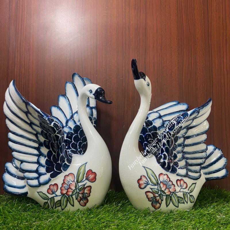 Pajangan Keramik Hewan Import Keberuntungan Shio Ayam Patung Zodiak Hoki Dekorasi Rumah