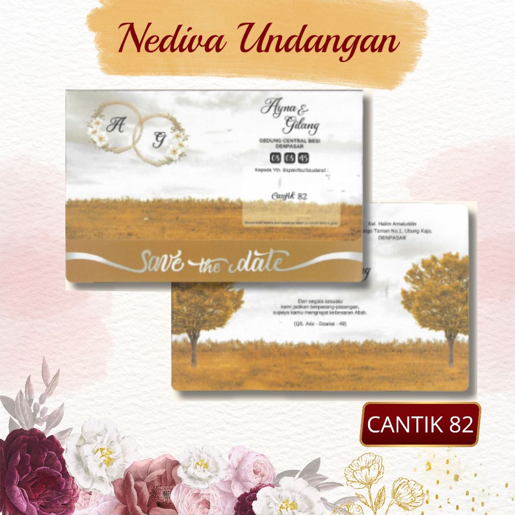 Blangko Undangan Cantik 82 Harga Murah