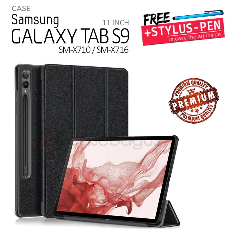 Samsung Galaxy Tab S9 X716 5G - Magnetic Leather Flip Case Cover