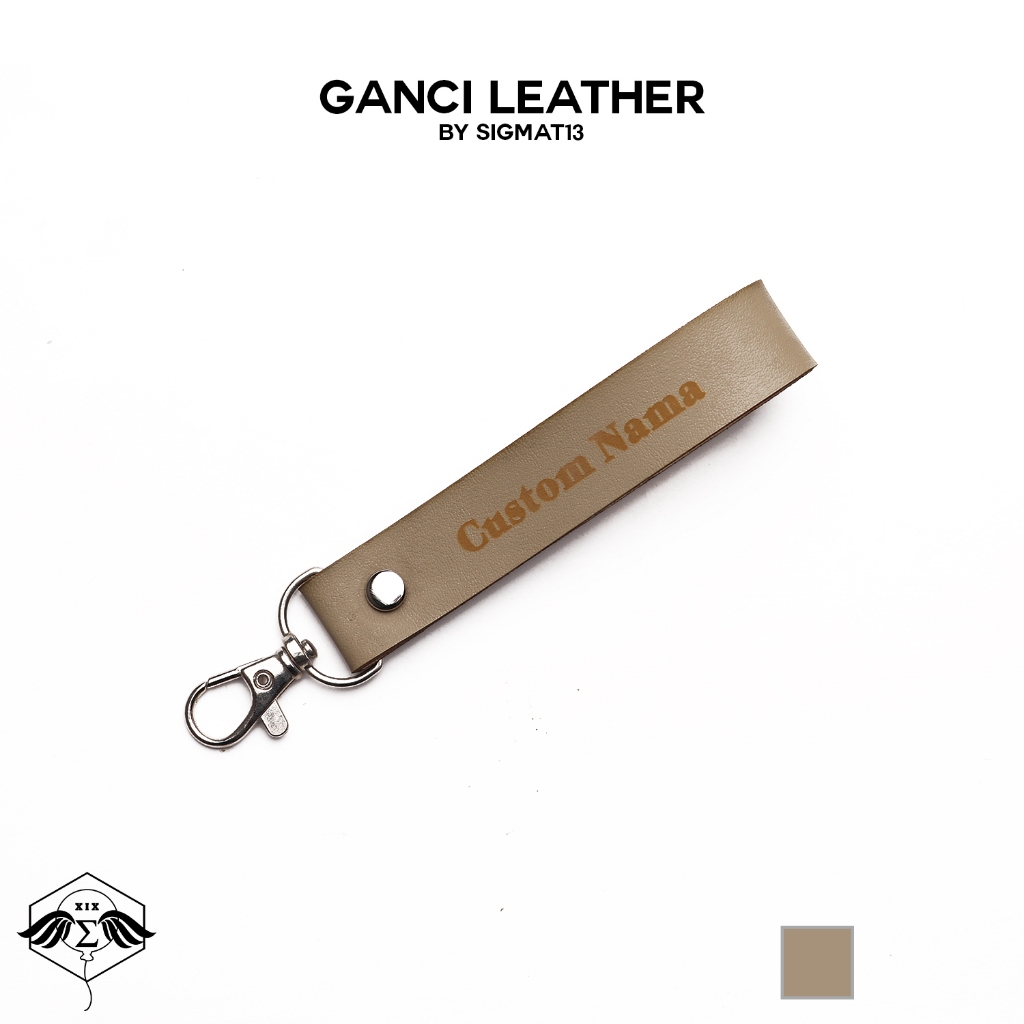 

ID KEYCHAIN LEATHER BASIC - GANTUNGAN KUNCI KULIT CUSTOM NAMA UNTUK KUNCI MOTOR UKURAN 2CM