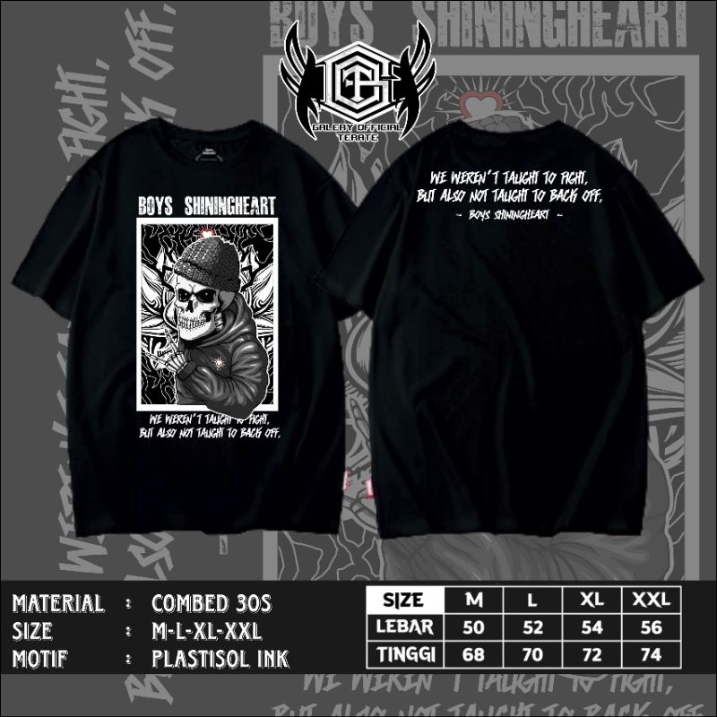KAOS TERATE BOY SHININGHEART // KAOS PSHT DISTRO TERBARU // KAOS HITAM SABLON DISTRO // KAOS HITAM C