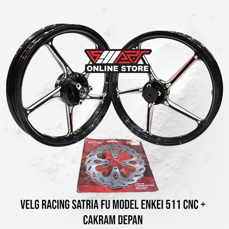 VELG RACING SATRIA FU MODEL ENKEI 511 CNC PLUS CAKRAM DEPAN