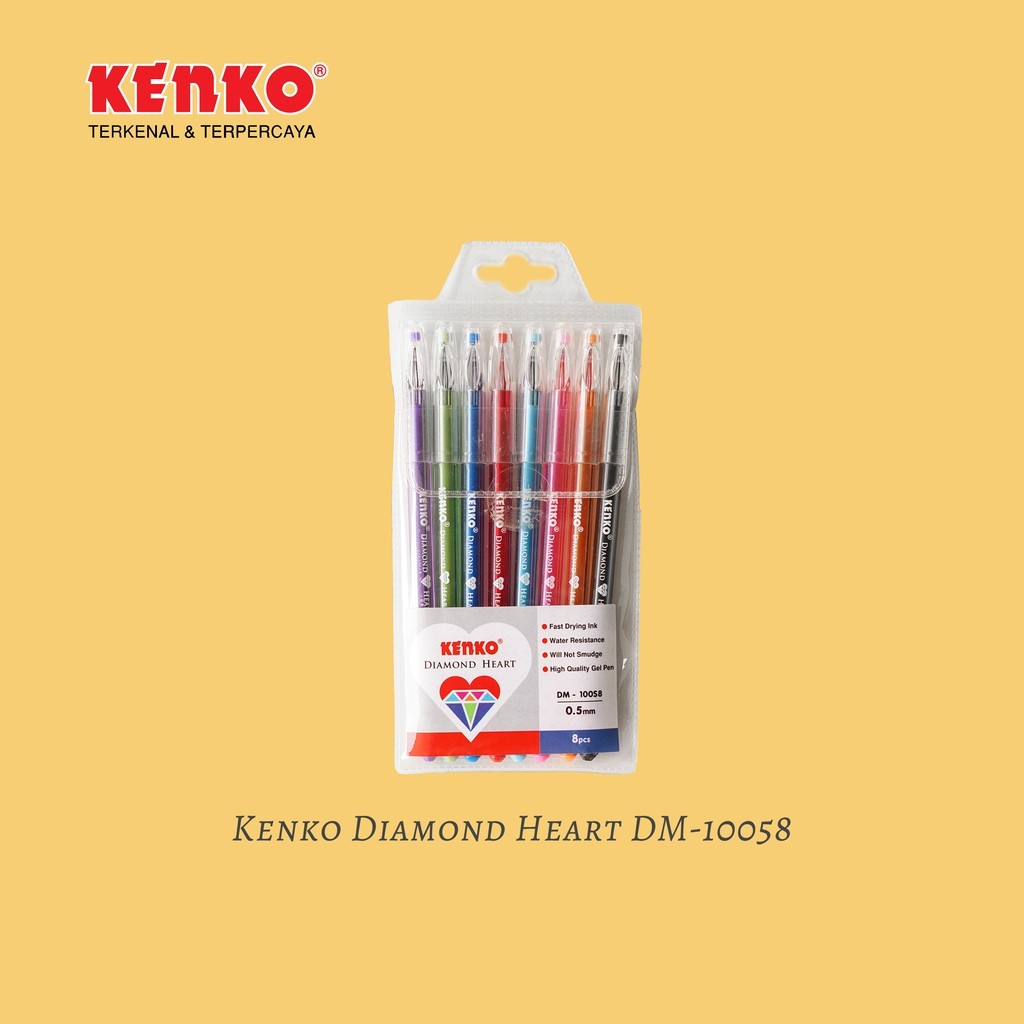 

Anekasalim - Pena Kenko Diamond Heart 8 Warna DM-100S8 0.5 MM