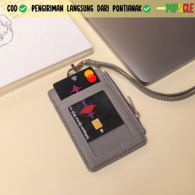 

Name Flashee Tag ID Card Holder Abu Resleting V2 Name Tag Seleting ID Card Risleting Name Tag Lanyard Zipper Kulit Sintetis v2