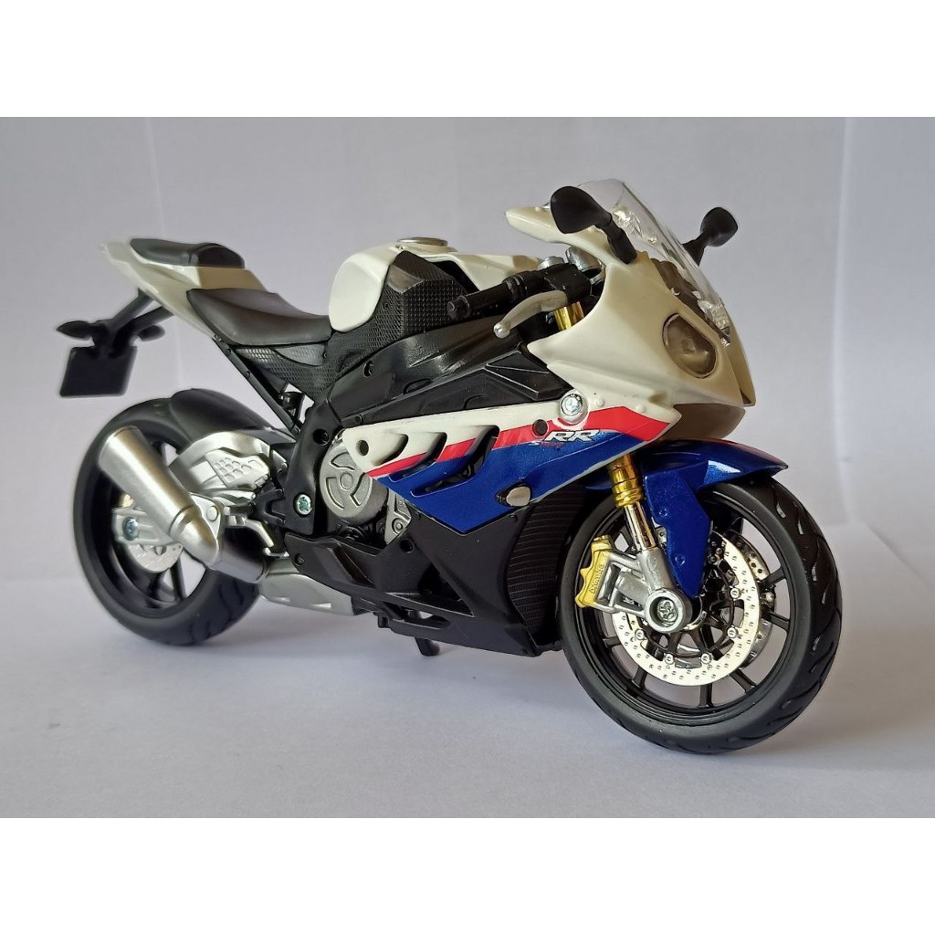 Diecast motor BMW S 1000 RR Maisto 12 miniatur motor sport mainan