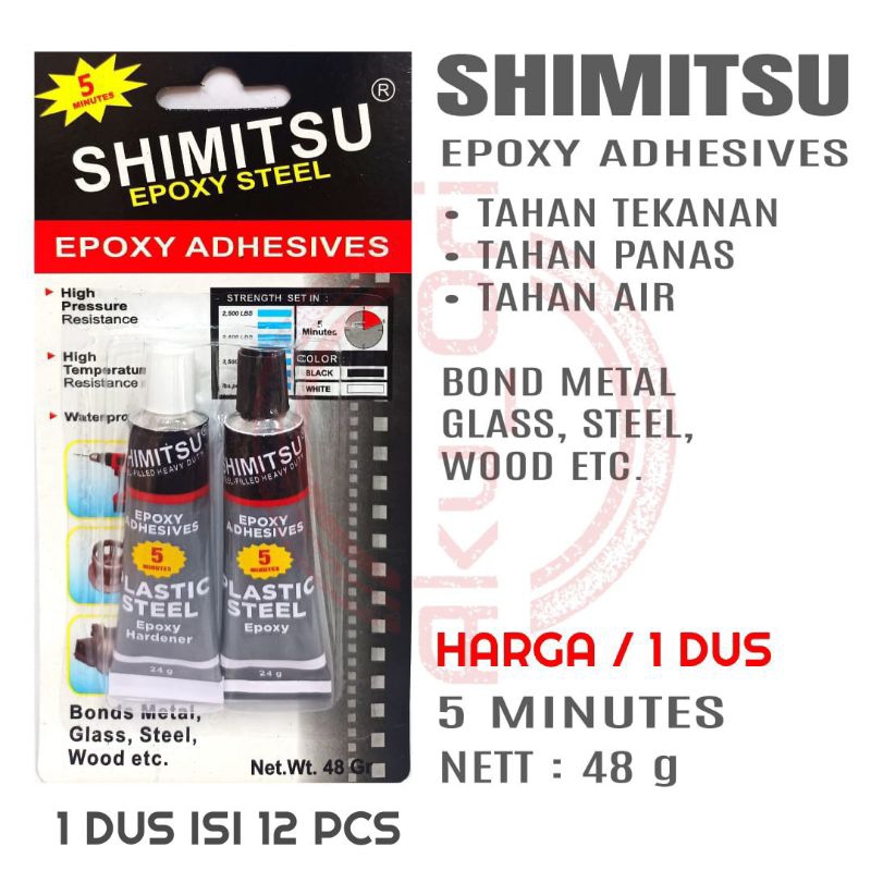 

1 DUS LEM SHIMITSU Lem Besi EPOXY 5 Menit