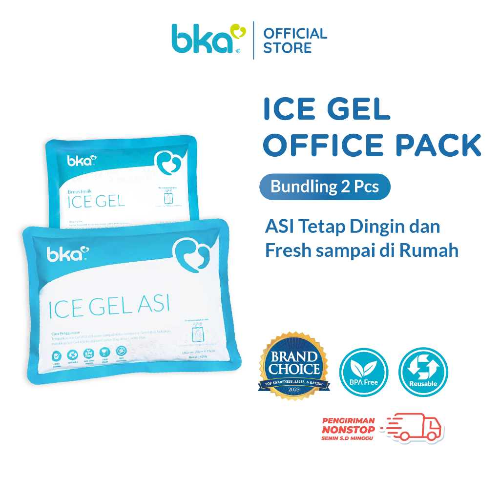 Ice Gel Pack BKA- Isi 2 Pcs (420gr+ 160gr )| Gel Pendingin ASIP| Pendingin Tas ASI