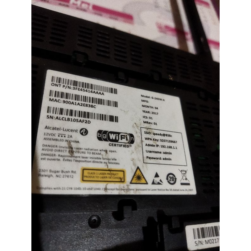 modem wirelles router ont alcatel lucent G-240W-A