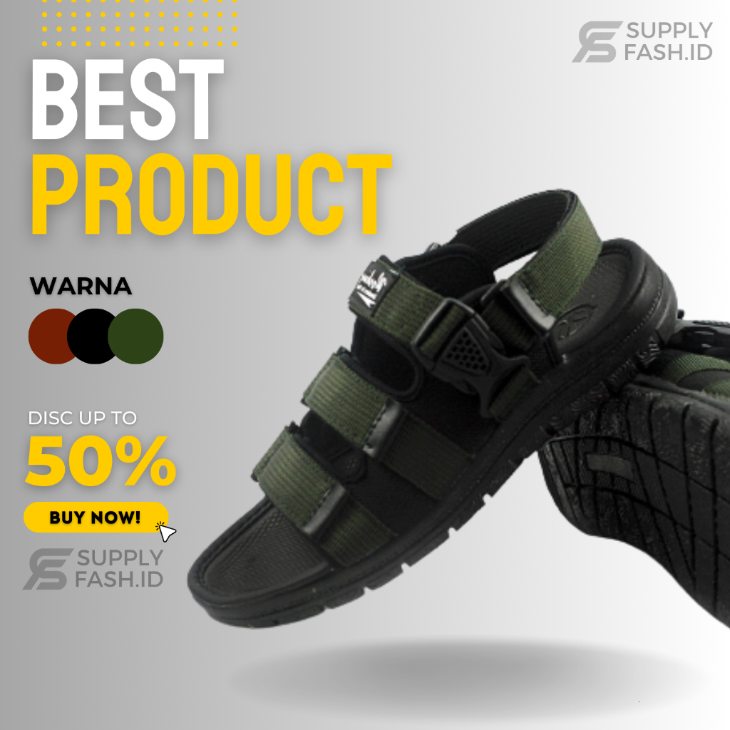 Sepatu Sandal Sendal Gunung pria sendal hiking pria sendal slip on sendal slop pria advanture