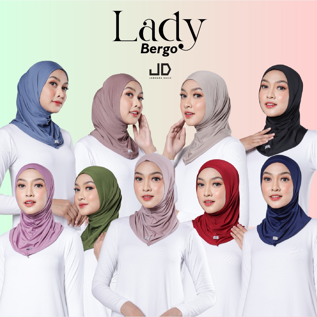 Jawhara Daily Lady Bergo Hijab Bahan Jersey Premium