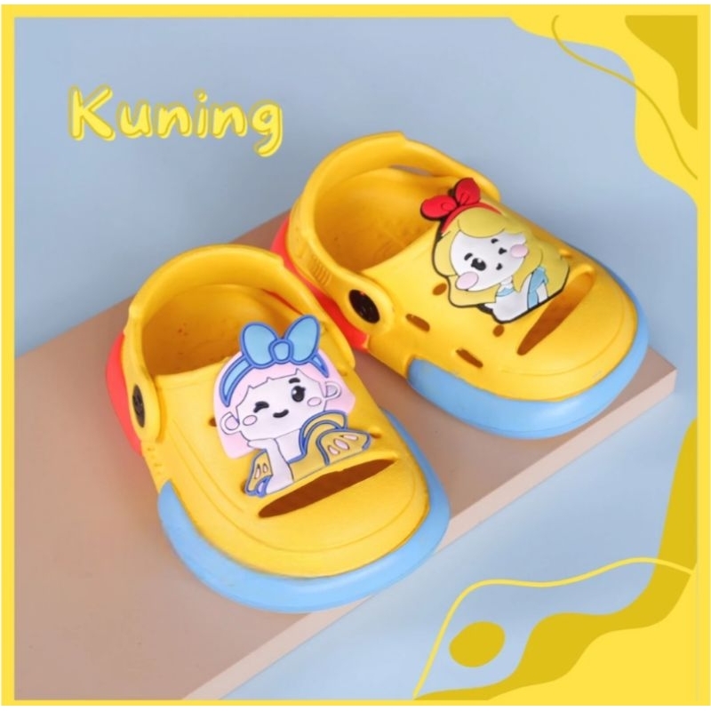 Sandal Anak Perempuan Selop Karakter Princess Sandal Duluk Baim Karakter Princess