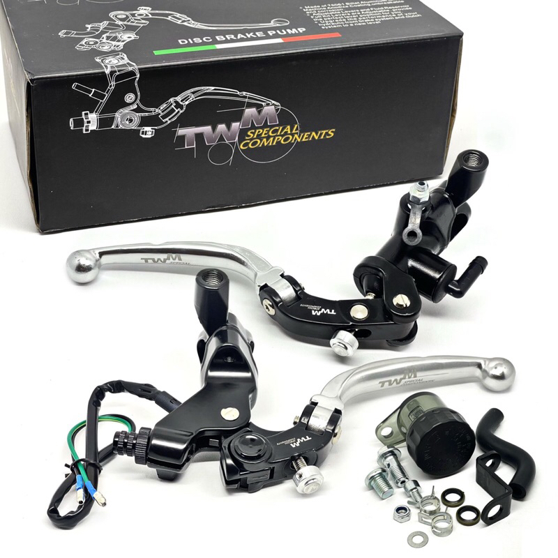 MASTER REM TWM LIPAT RADIAL 14MM KANAN KIRI 1 SET MODEL ACCOSATO S1 ACCOSSATO UNIVERSAL RXKING MIO BEAT VARIO SCOOPY NINJA R RR SS VIXION TIGER MEGAPRO CBR SATRIA NMAX PCX XMAX ADV UNIVERSAL SEMUA MOTOR