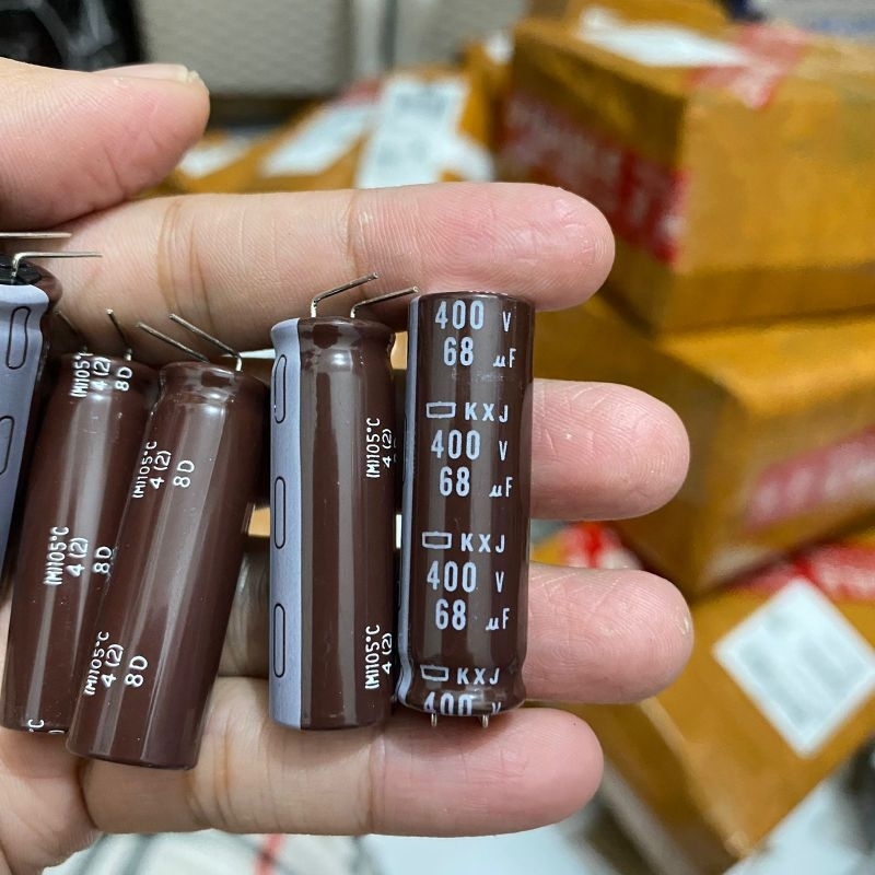 Elco 68uf 400v / Elko 68uf 400v coklat body slim