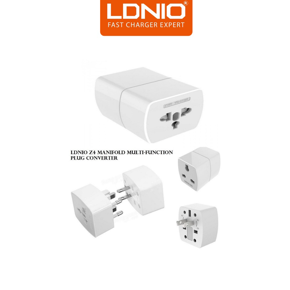 Murah Universal PLUG LDNIO Z4 Travel Socket Adapter 6A ORIGINAL LDNIO