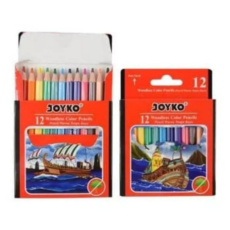 

➚➹✲ Joyko 12 warna - pensil warna pendek CP-107 Big Sale