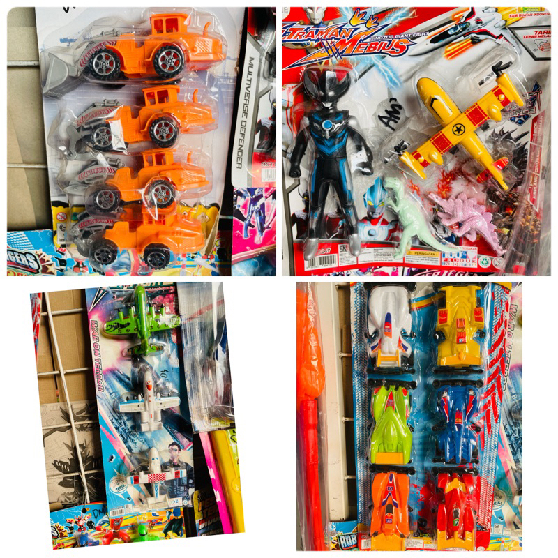 Mainan Anak Excavator / Ultraman Mebius / Pesawat Tempur / Mobil F1