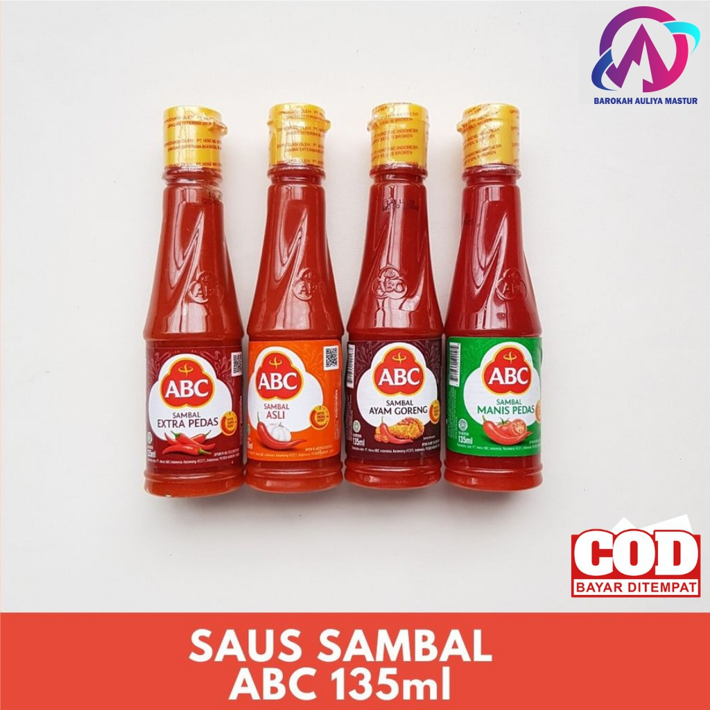 

Saus ABC 135ml Saus Tomat Sambal Asli Extra Pedas Manis Bawang Kecap Murah BAM Padang