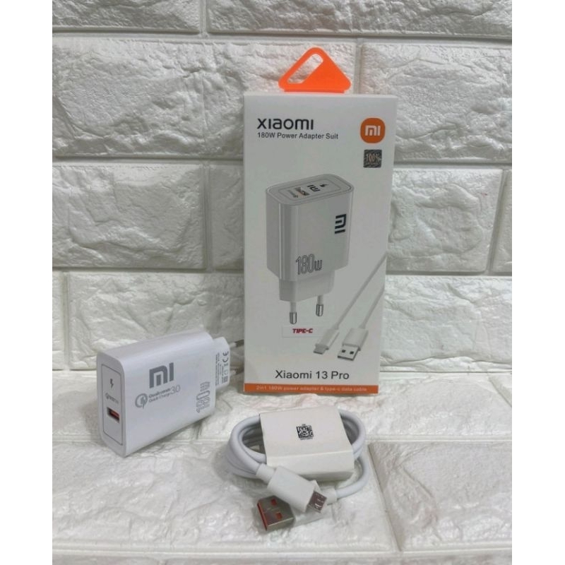 charger TC Ori 100% Xiaomi 13pro 180W Colokan Micro V8 / Colokan Type-C.