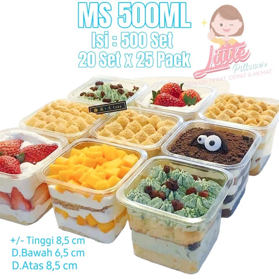 MC (ISI 20 PCS) MS500 - Mika Cup Dessert - Mika Dessert Cup - Mika Kue - Mika Puding
