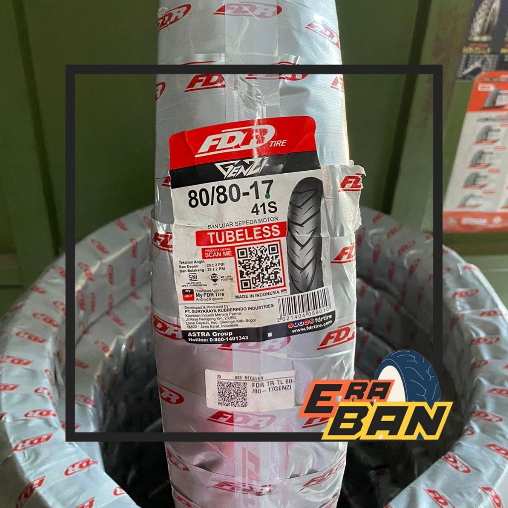BAN LUAR FDR GENZI 80 80 RING 17 TUBELESS