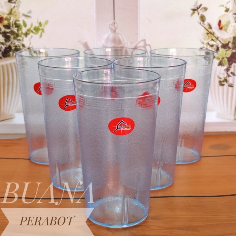 Gelas Bening | Gelas Teh | Gelas Akrilik | Tahan Panas Bayar di Tempat
