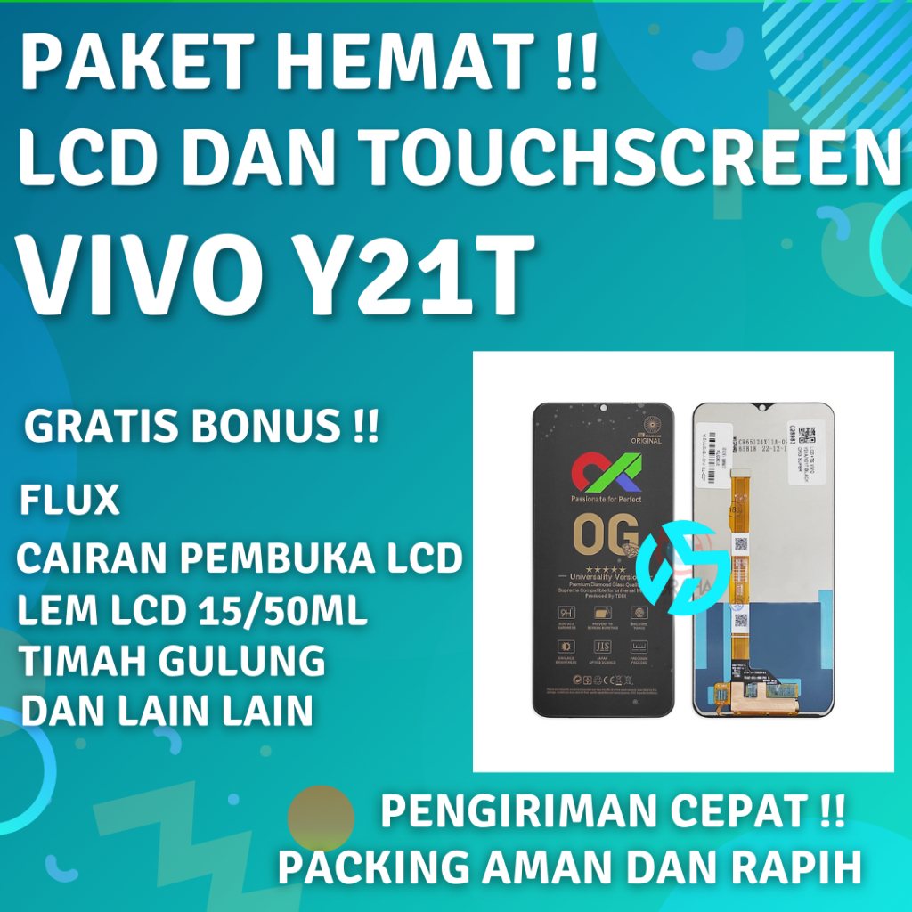 Layar Lcd Hp Vivo Y21T Fullset Touchscreen Ori