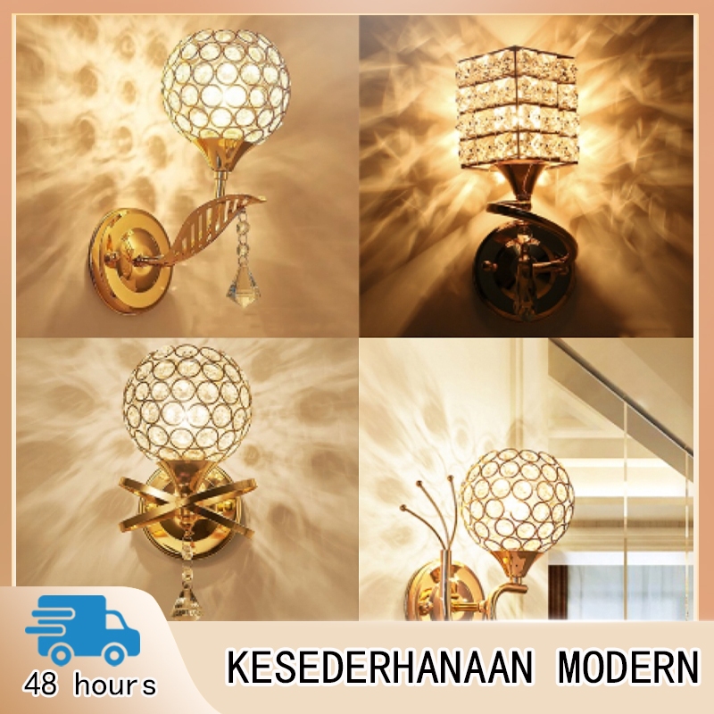 Lampu dinding kristal mewah Lampu dinding kristal modern Lampu dinding ruang tamu lampu dinding