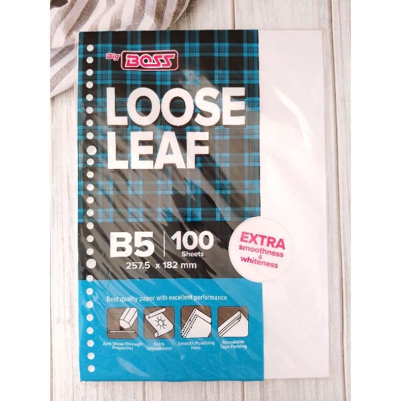 

LOOSE LEAF/ ISI BINDER B5-100 BBO POLOS UK 257.5 X 182 MM