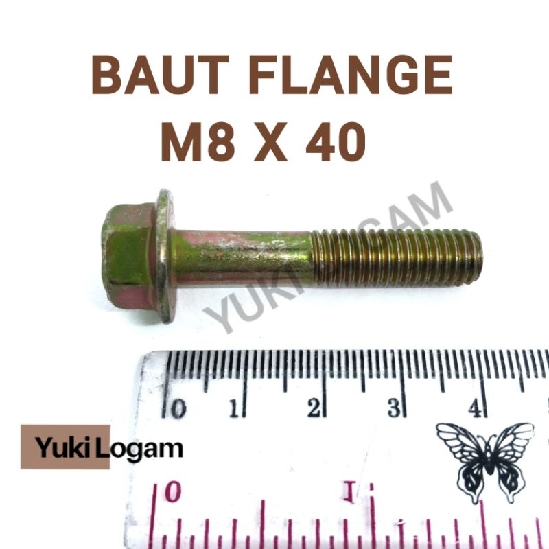 Baut Flange M8x40 mm baut kunci 12 kuning flange bolts baut topi