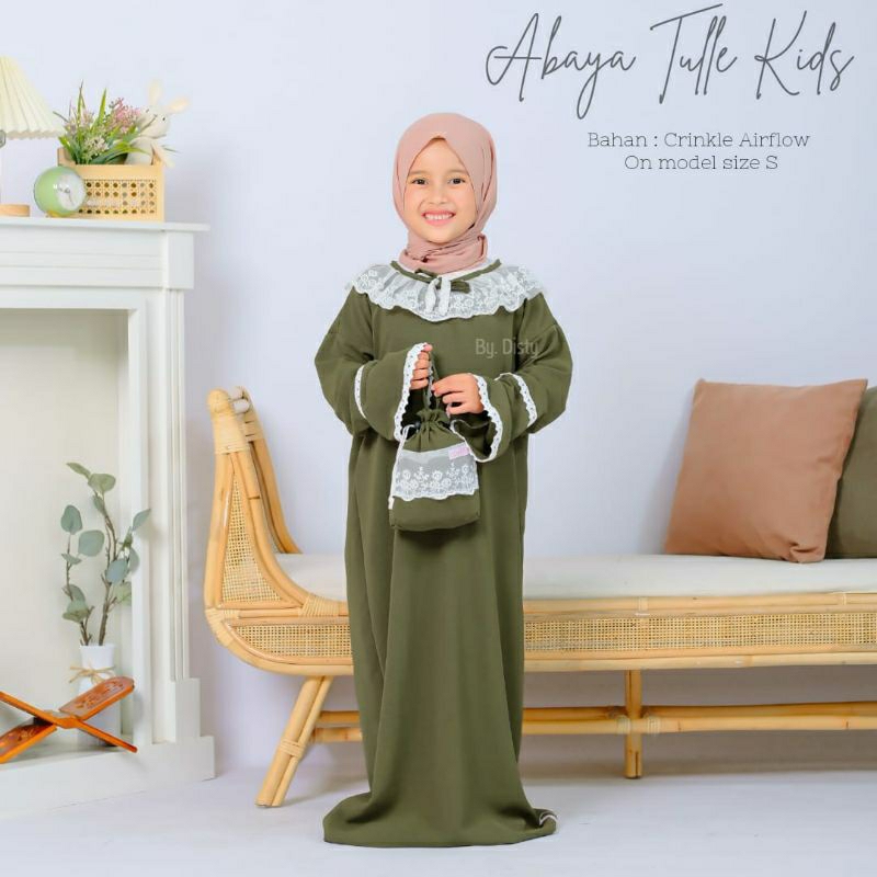 ABAYA TULLE SIZE S/ABAYA SHOLAT TULLE/ABAYA SHOLAT CRINKLE/ABAYA SHOLAT CANTIK/MUKENA SHOLAT/MUKENA 