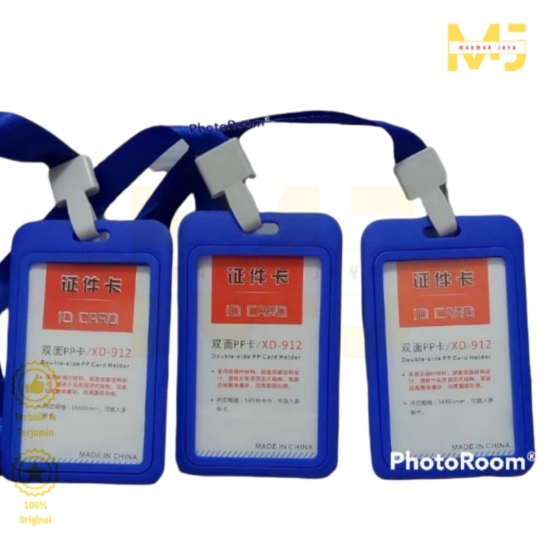 

10pcs Casing ID Card Holder Name Tag 2 Sisi 912 + Tali Lanyard 1,5cm