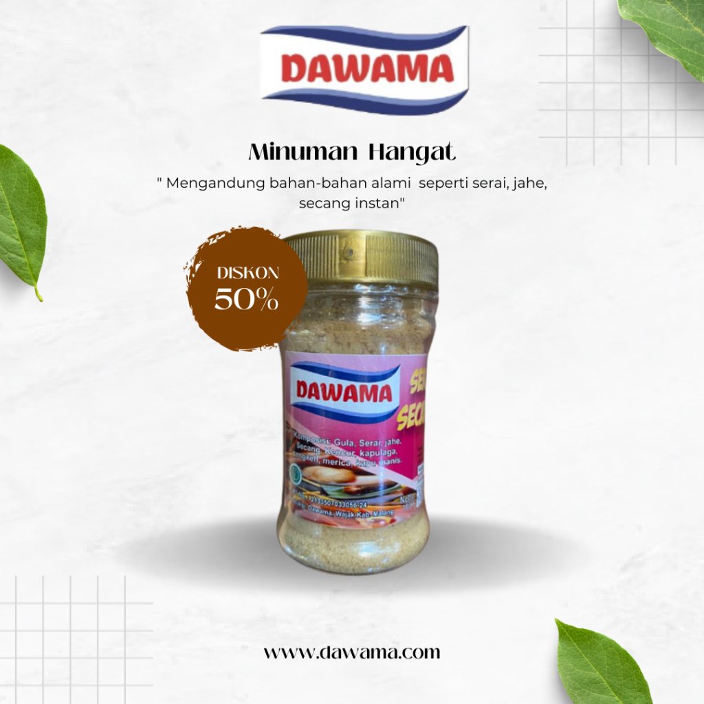 

DAWAMA Minuman Hangat Serai, Jahe, Secang instan