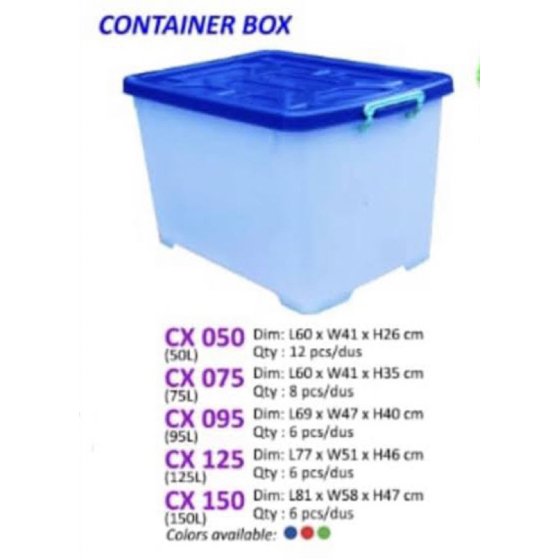 Phylia CX 50 Container Box 50 Liter Roda