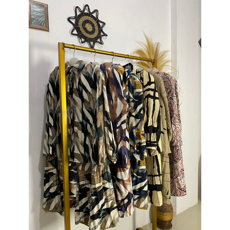 SETELAN KULOT BANGKOK | baju one set plisket