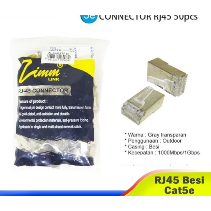 Konektor Rj45 Zimm Connector RJ45 FTP CAT5e