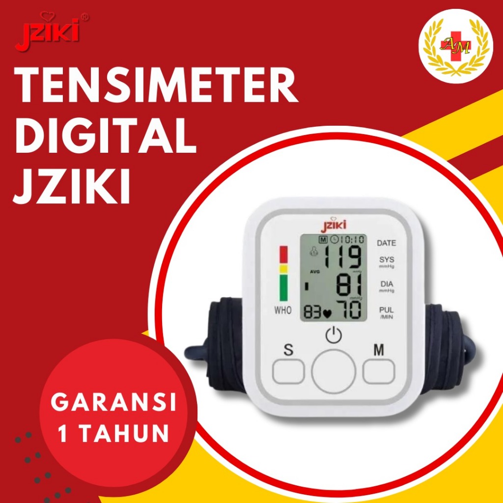 Tensimeter Digital Tensi Digital Alat Ukur Tekanan Darah Jziki