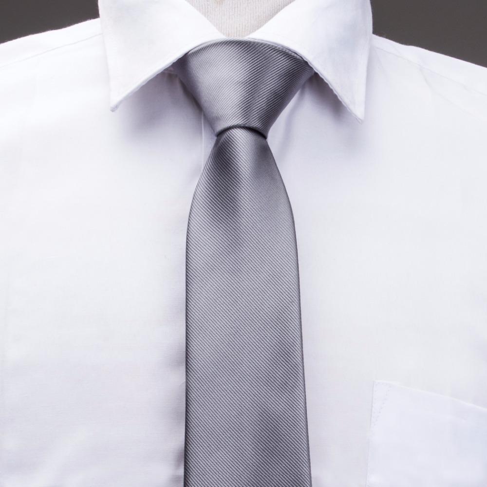 Venants Shop Dasi Formal Pria Polos Warna Abu Gelap Kain Satin