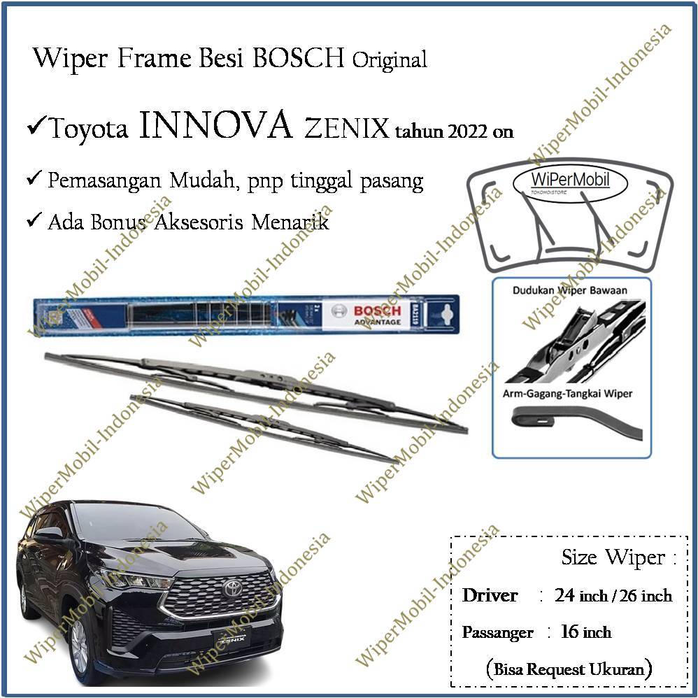 Wiper Frame Besi Bosch Kijang INNOVA Zenix Hybrid 2022 2023 2024 2025