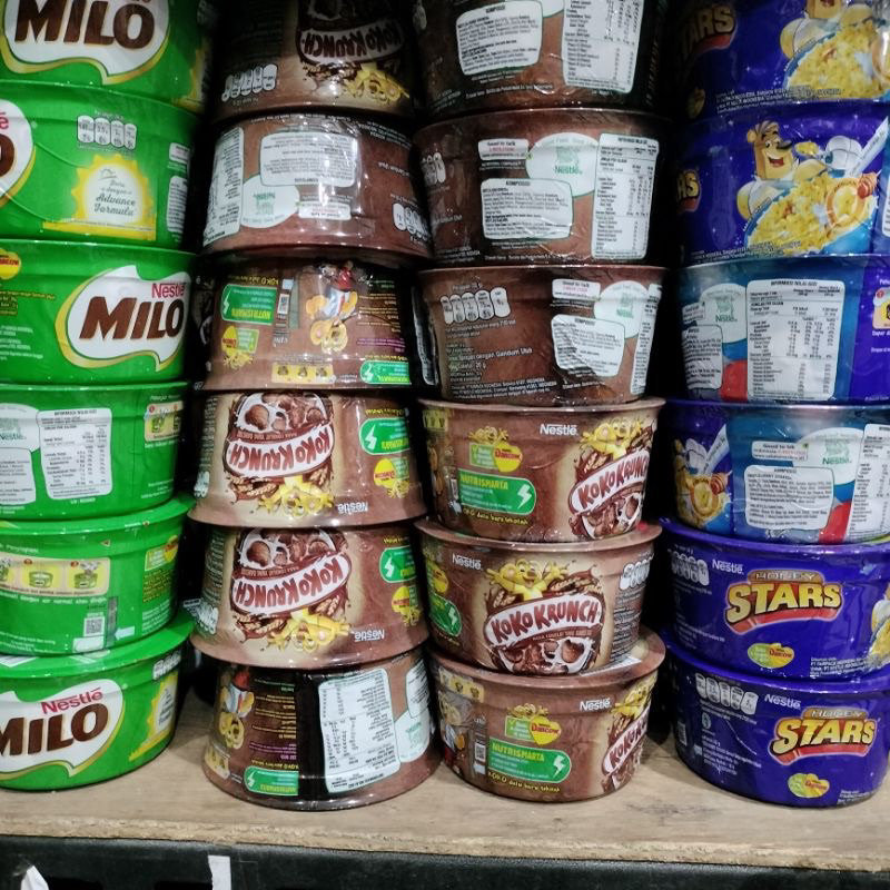 

KOKOKRUNCH/MILO/HONEYSTARS Combo/sereal cup dilengkapi susu dancow bubuk