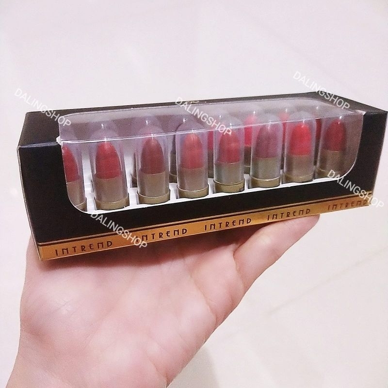 1 Box 16 Bh Lipstick Warna Warni Mini AR INTREND LIPSTICK ORI THAILAND GOLDENLIPS