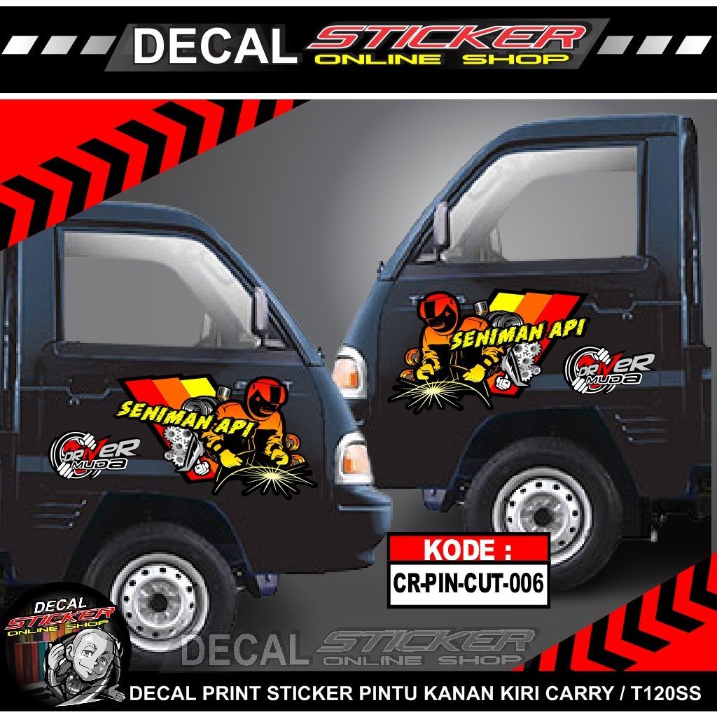 STIKER MOBIL PICK UP CARRY FUTURA/T120SS STRIP PINTU KEREN