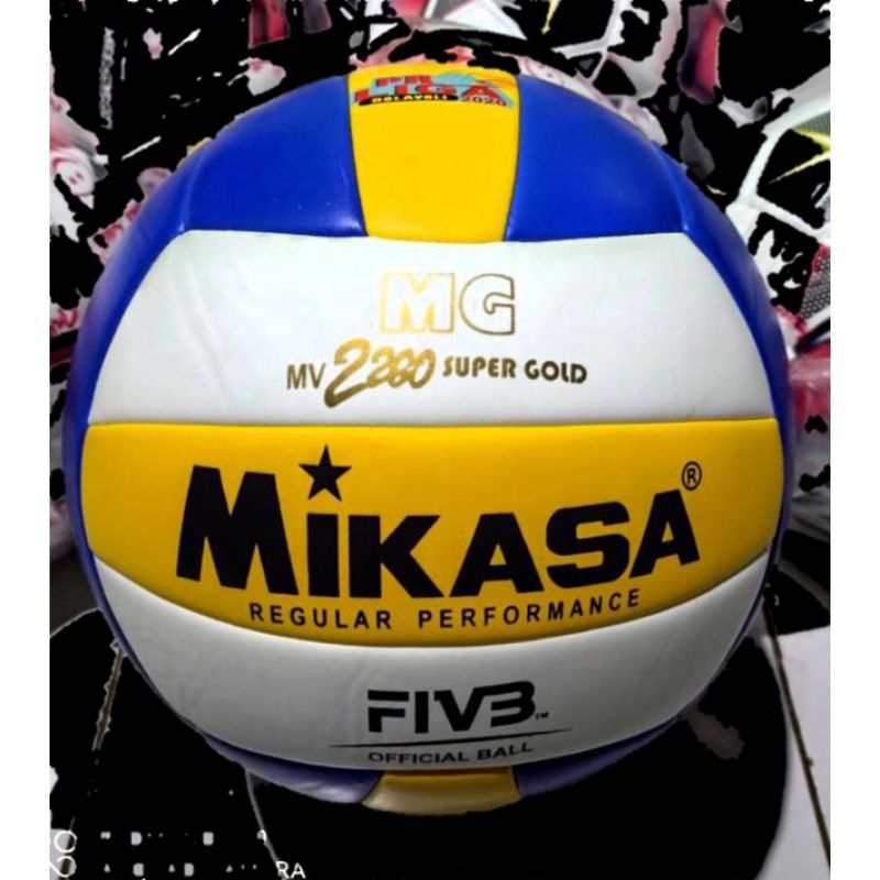 BOLA VOLI VOLLY MIKASA"' SUPERGOLD MODE JAHIT EMPUK GAK PANAS DITANGAN