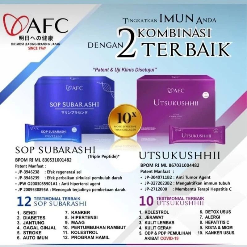 1PAKET UTSUKUSHHII SOP SUBARASHI AFC ORI JAPAN