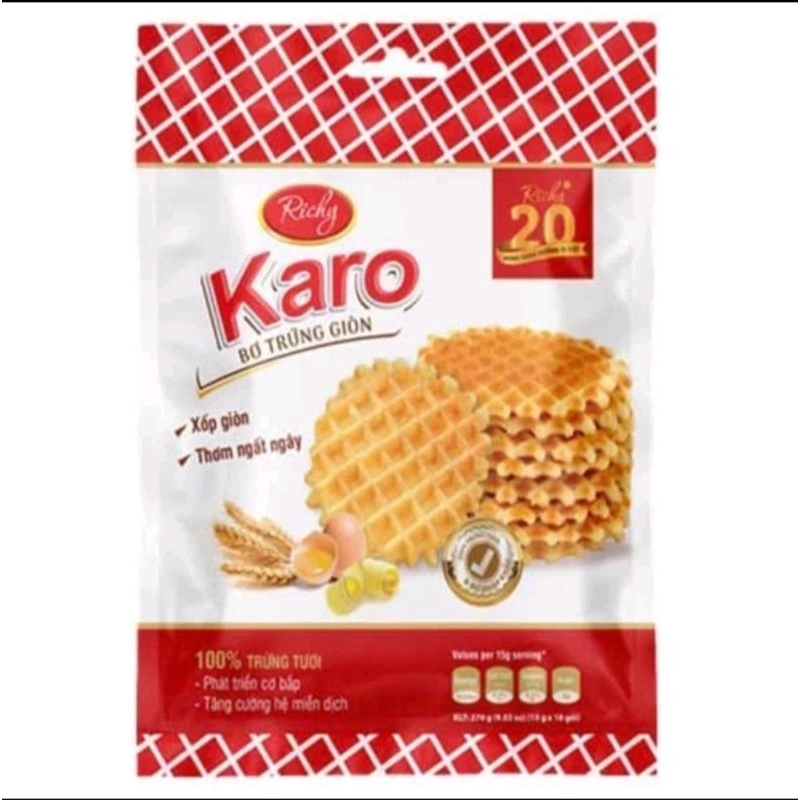 

Richy Karo Wafle Karo crispy butter wafer 270gr