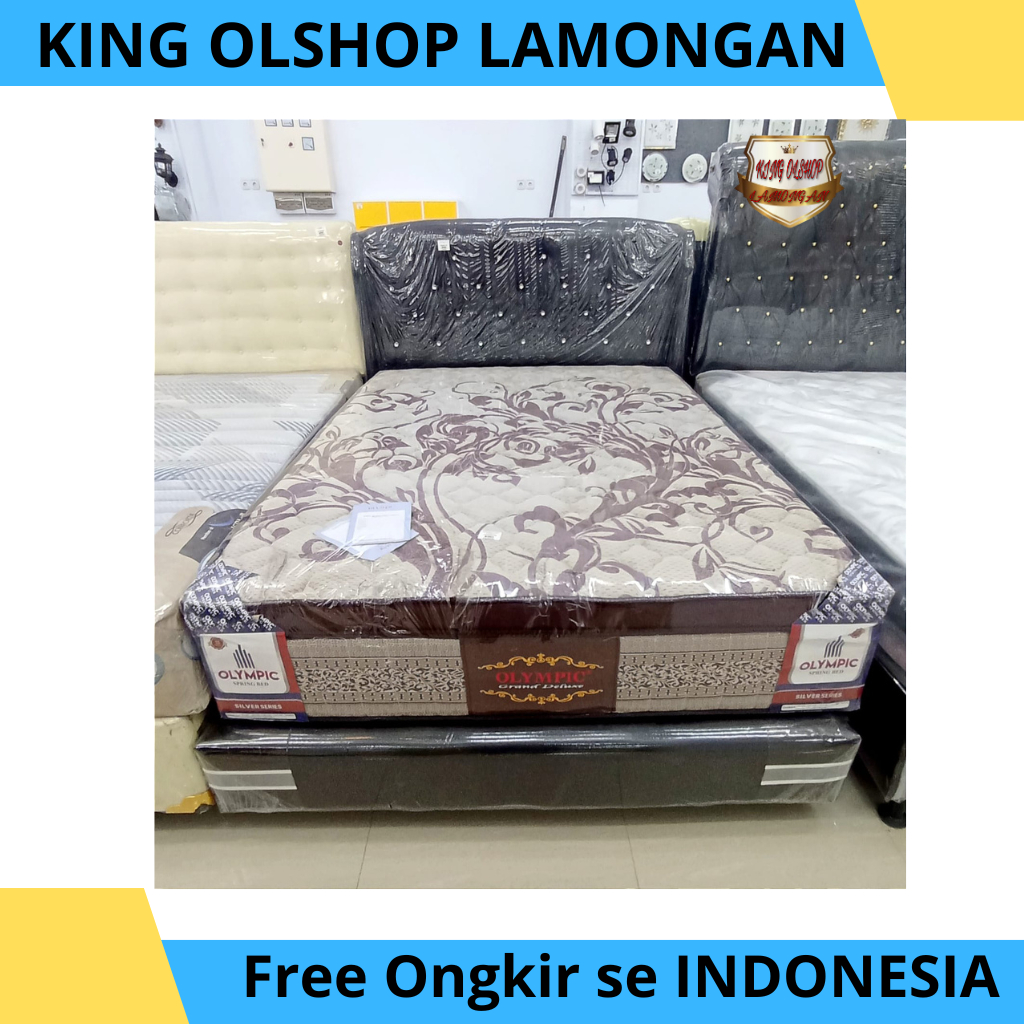 Kasur Springbed Bed Olympic Grand Deluxe Cristy 140 160 180x200 + Plushtop [LAMONGAN]