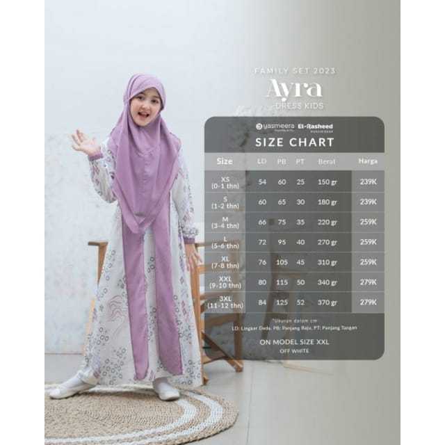 YASMEERA GAMIS AYRA KIDS OFF WHITE