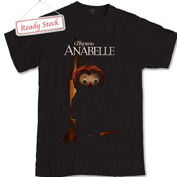 Kaos Horor Annabelle The Conjuring Tshirt Unisex Casual Bahan 100% Cotton Black T-SHIRT