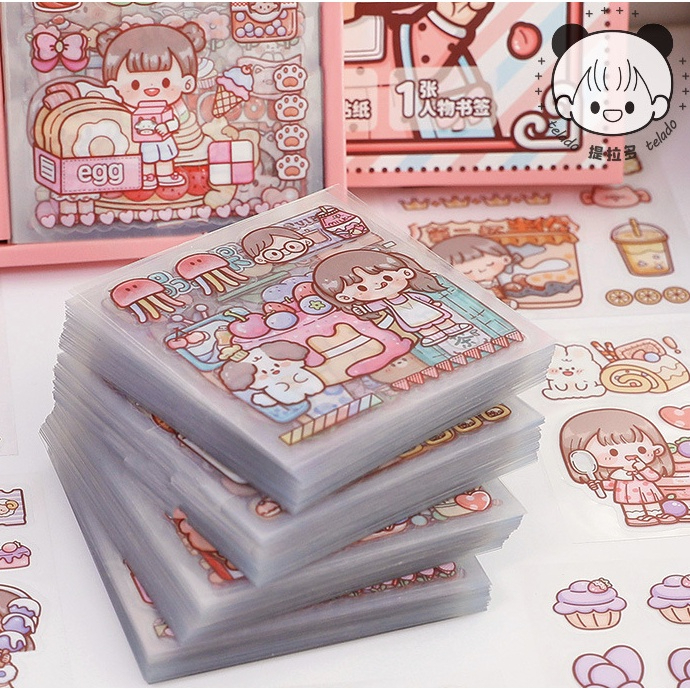 

❣️FBStore❣️Dodo Girl Aesthetic 72 Stiker Kartun yang Menggemaskan dan Tahan Air dalam Kotak Edisi Spesial